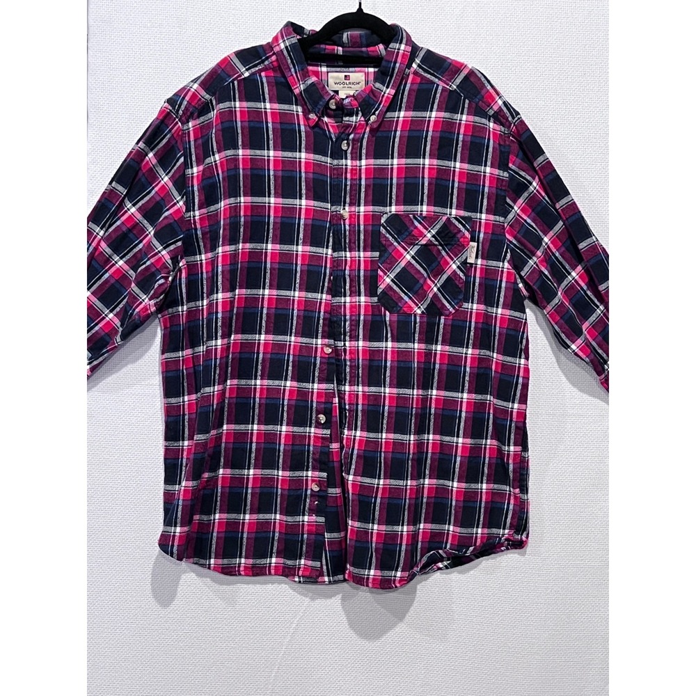 Woolrich‎ Mens XL Plaid Button Down Flannel Shirt Long Sleeve Casual Top
